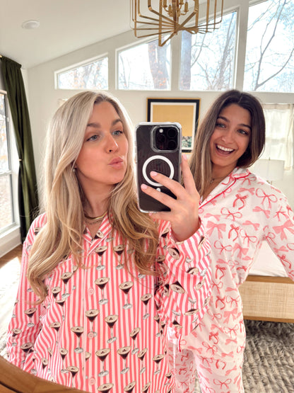 Bows Pajama Set: Large