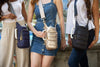 HydroBag Handle Water Bottle Bag, Vegan Leather Trim