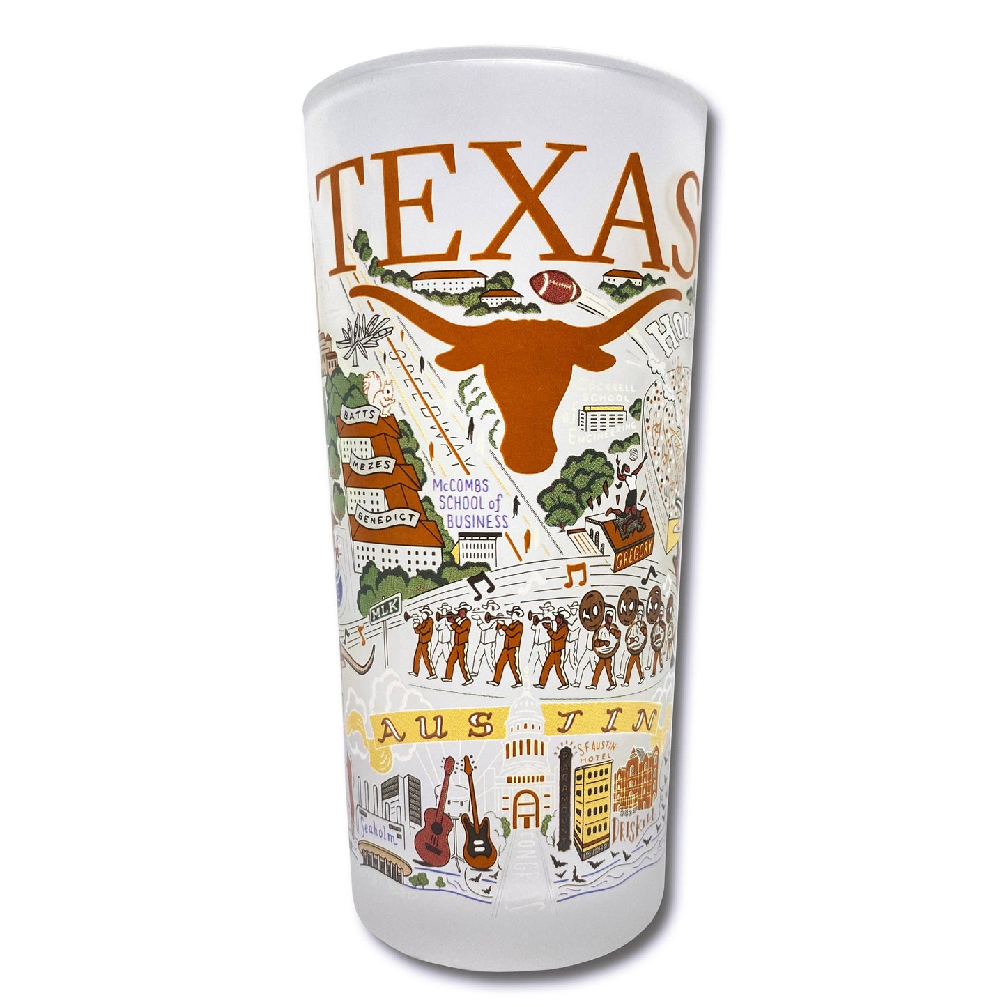 University of Texas Collegiate Drinking Glass