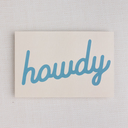 Howdy Postcards: Little of Blue / Individual