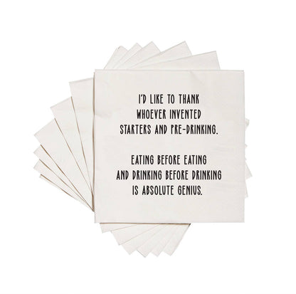 Starters and pre-drinking funny Cocktail Napkins