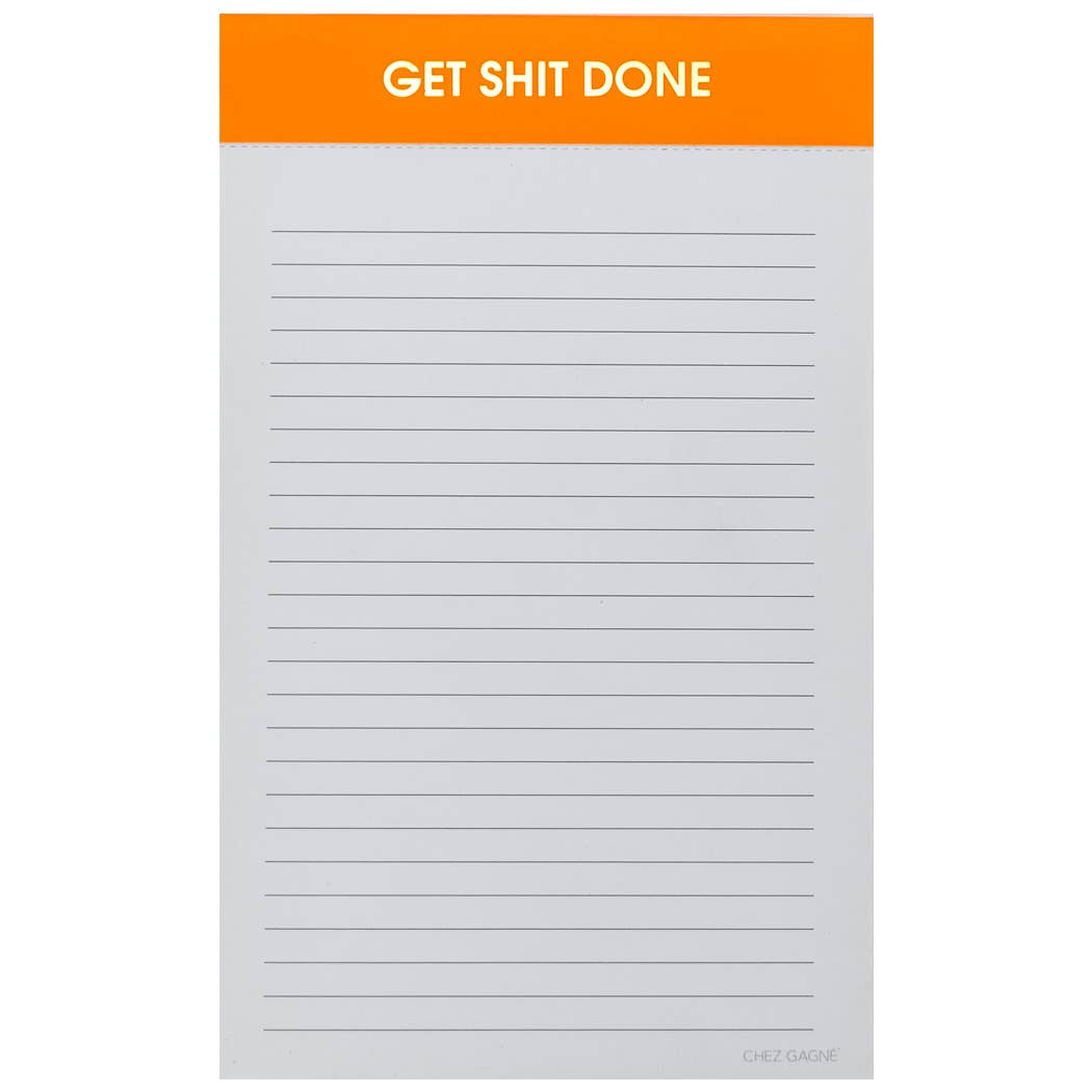 Get Shit Done Notepad - Orange