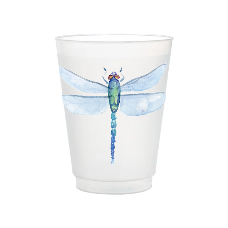 Dragonfly Frosted Cups | Set of 6