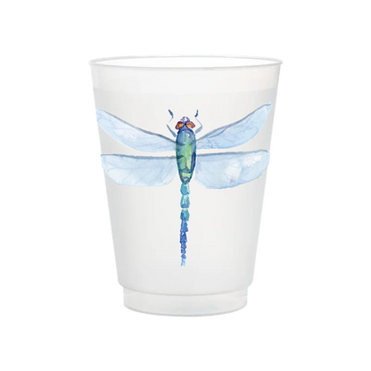 Dragonfly Frosted Cups | Set of 6