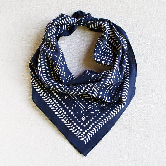 Navy Dot Dash Bandana