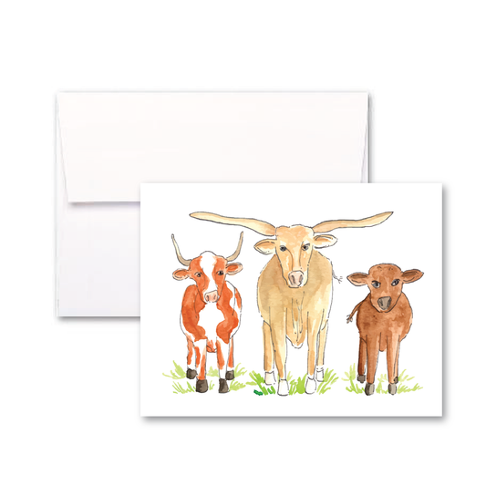 Three Cows: Boxed set of 8