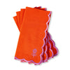 Icon Linen Napkins S/4 - Orange + Lilac