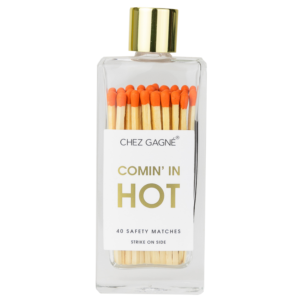 Coming In Hot Matches - Glass Bottle Matchsticks Orange