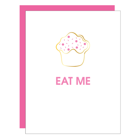 Eat Me -  Paper Clip Letterpress Card - Love Card
