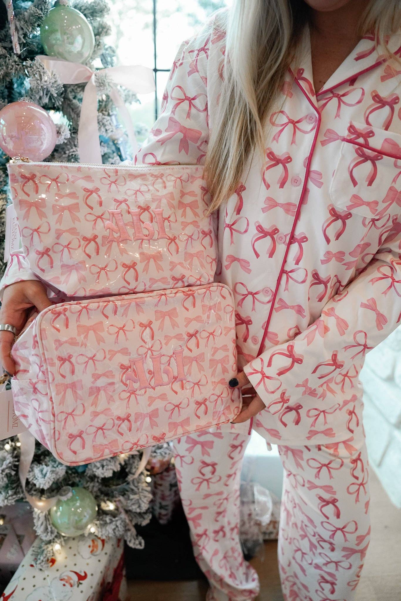 Bows Pajama Set: Large