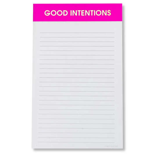 Good Intentions - Lined Notepad - Bright Fuchsia