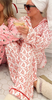Red Toile Pajama Set: X-Large
