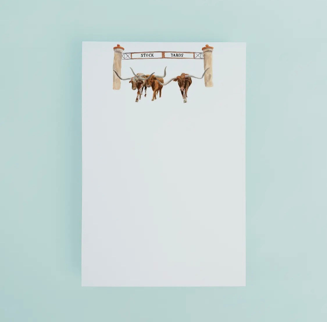 Cattle Drive Stockyards Watercolor Notepad