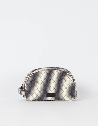 Moon Makeup Bag - Cotton/Black Classic Leather