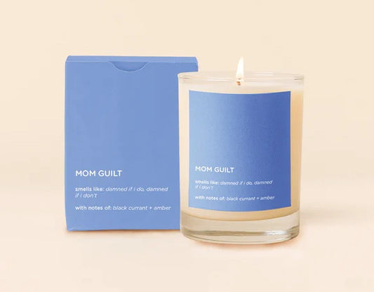 Mom Guilt Rocks Glass Candle-Smells Like Damned if I Do, Damned if I Don't
