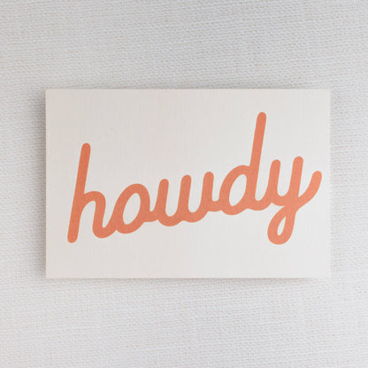 Howdy Postcards:  Black / Individual