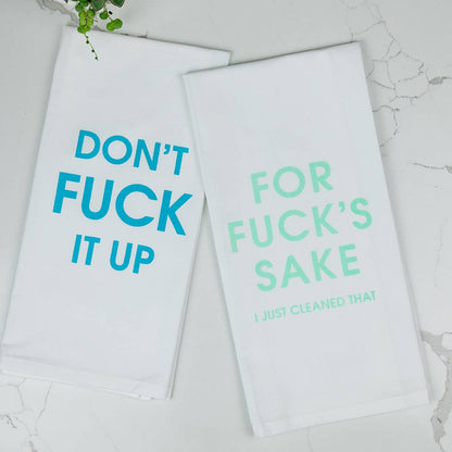 For Fuck's Sake I Just Cleaned That - Funny Tea Towels - 100% Cotton