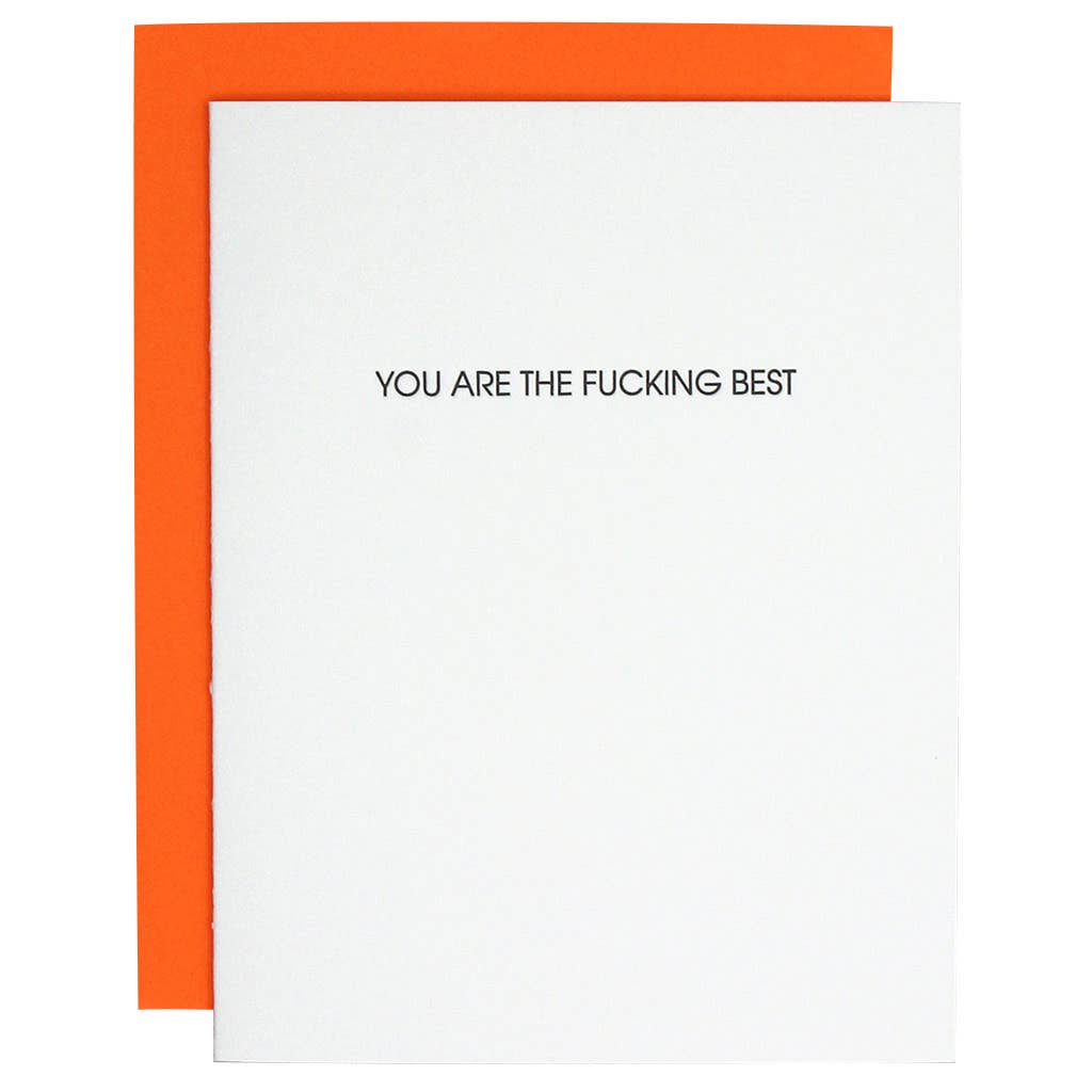 You Are the Fucking Best Letterpress Greeting Card