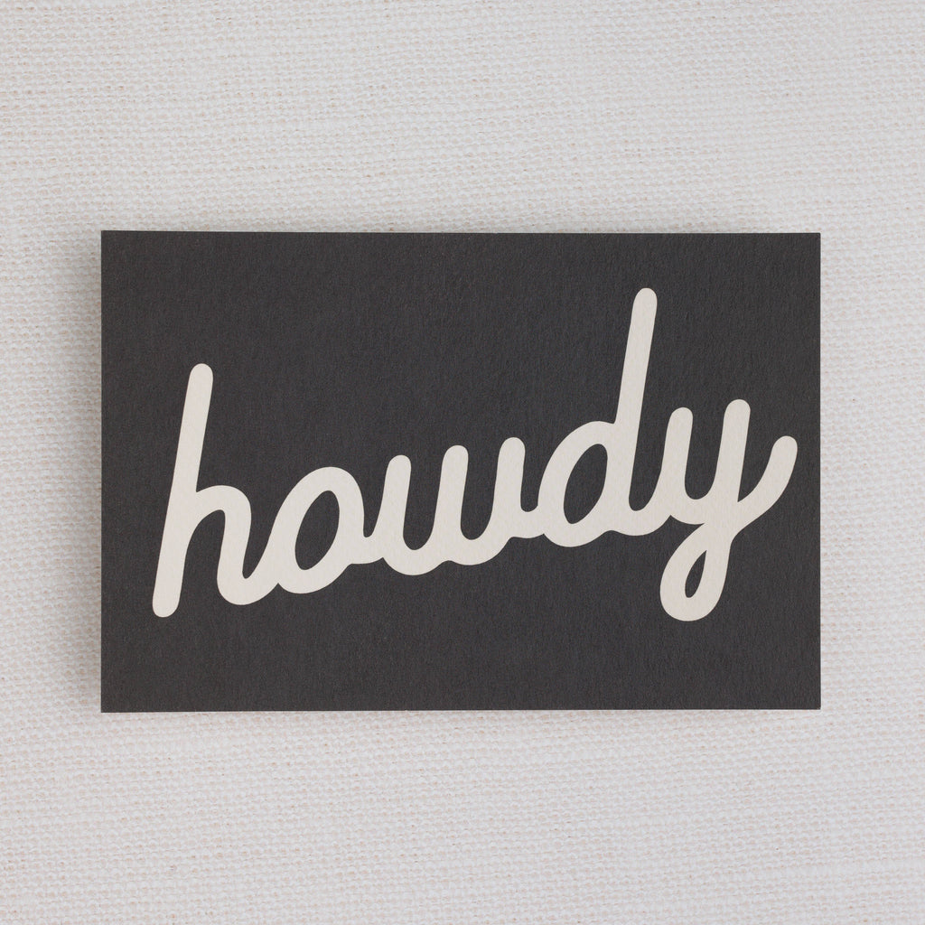 Howdy Postcards:  Black / Individual