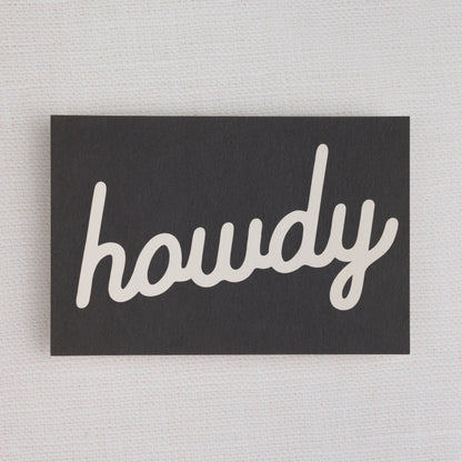 Howdy Postcards:  Black / Individual