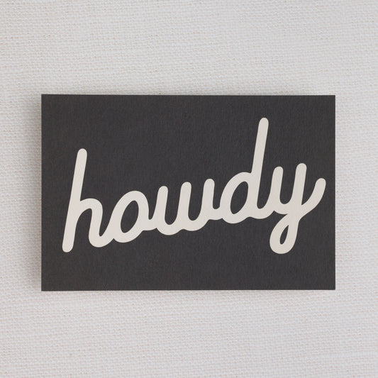 Howdy Postcards:  Black / Individual