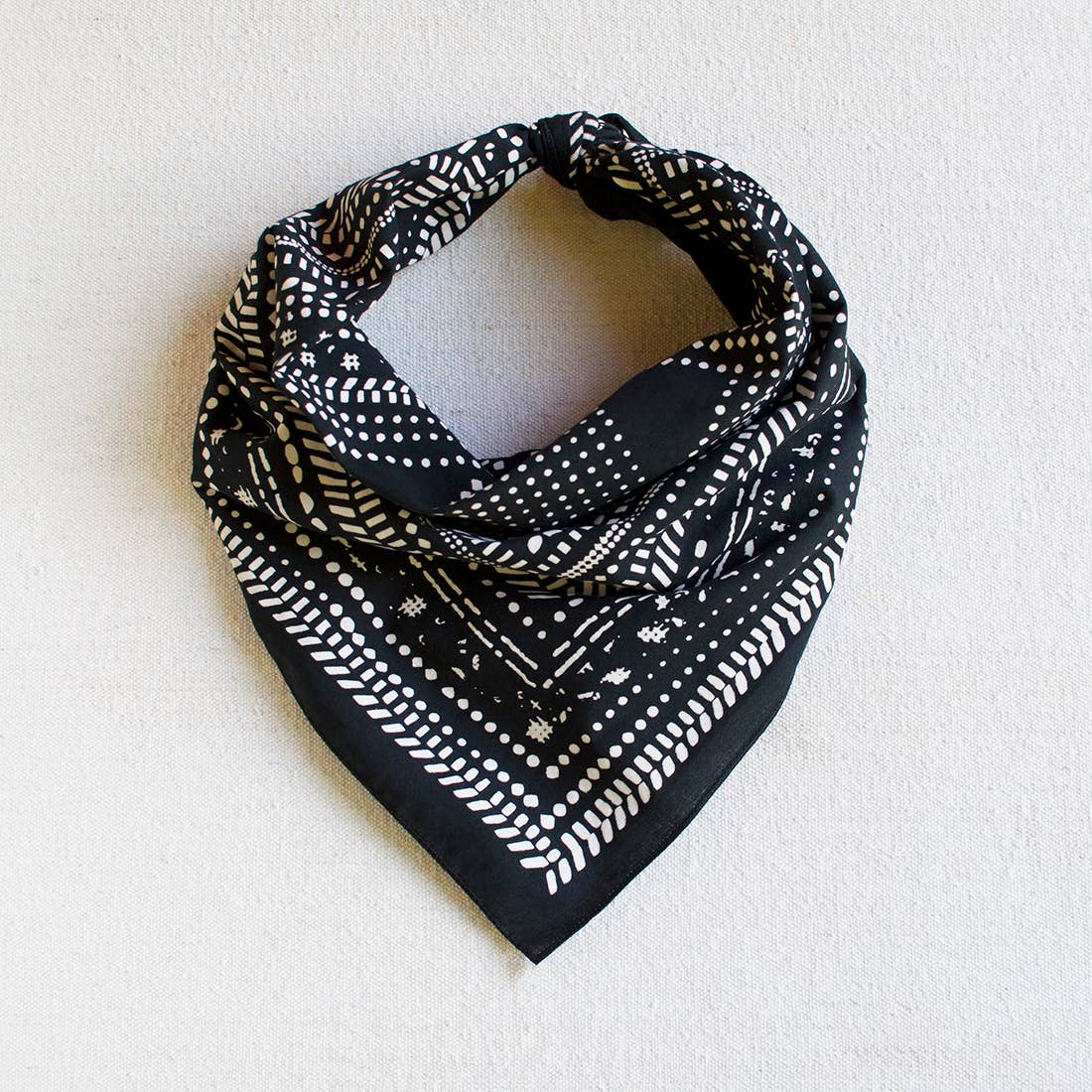 Black Dot Dash Bandana