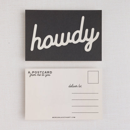 Howdy Postcards:  Black / Individual