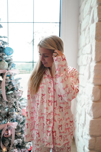 Bows Pajama Set: Large