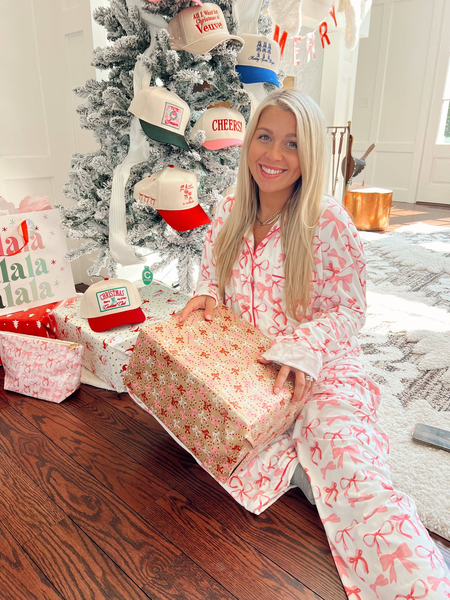 Bows Pajama Set: Large