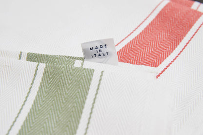 Classic Italian Kitchen Towel - Herringbone Green