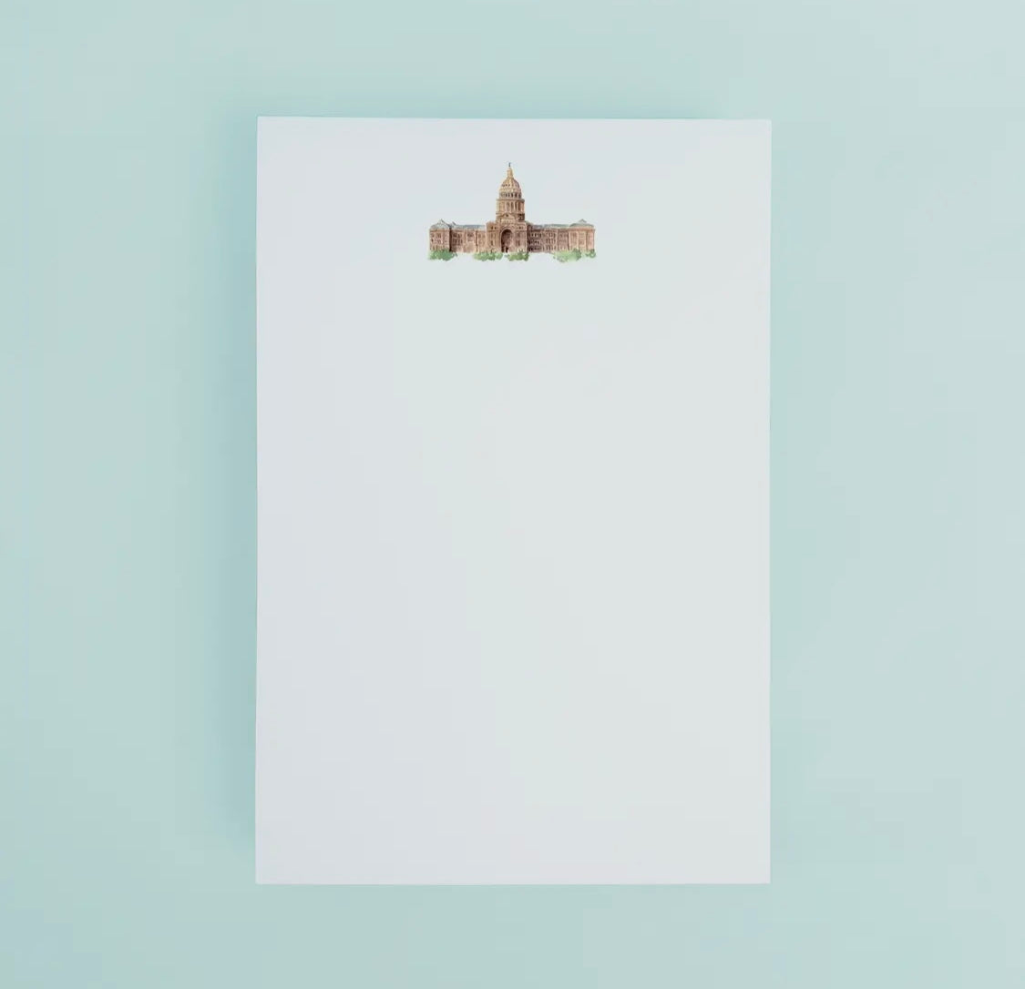 Texas State Capitol Watercolor Notepad