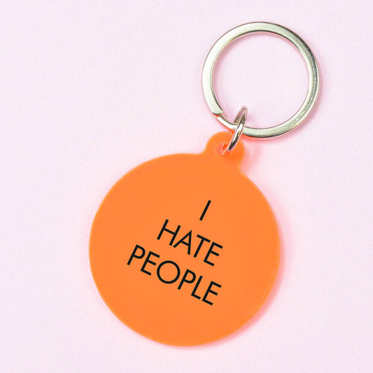 I Hate People Keytag