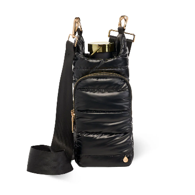 HydroBag Water Bottle Bag -Shiny Black w/Gold