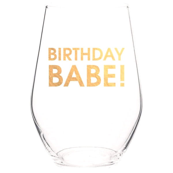 Birthday Babe Wine Glass