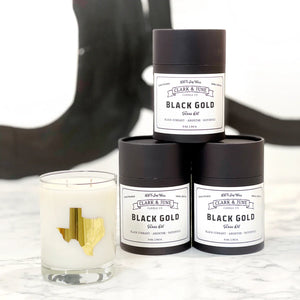 BLACK GOLD COCKTAIL GLASS CANDLE