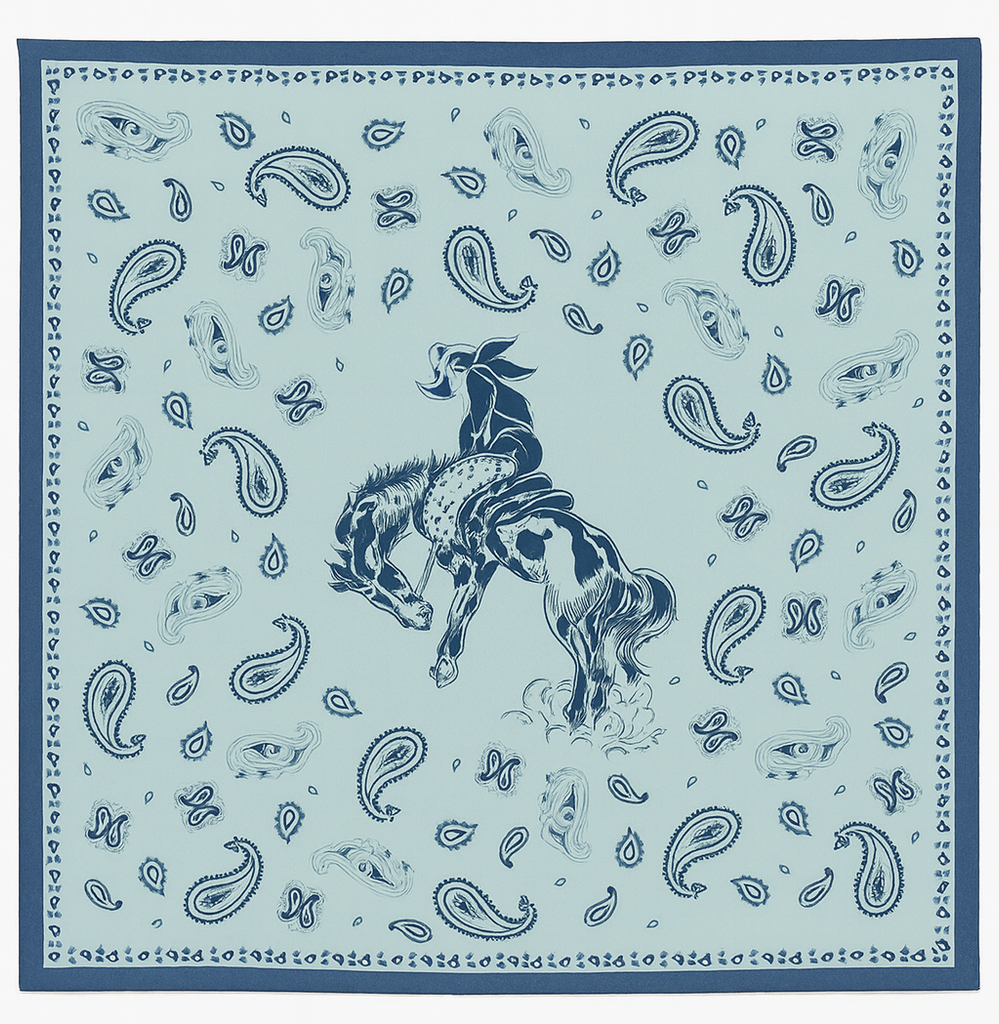 Paisley Bronc Rider Wild Rag 35"