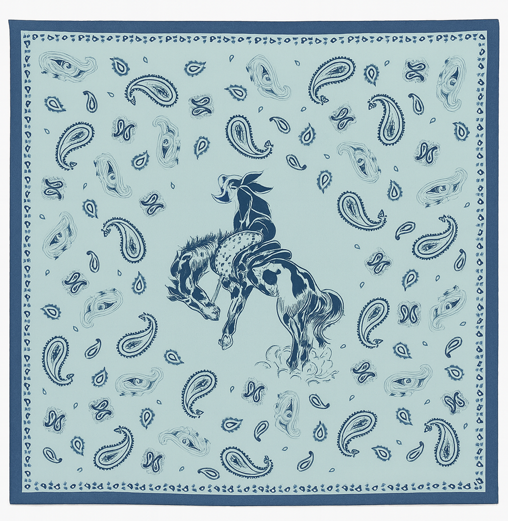 Paisley Bronc Rider Wild Rag 35"