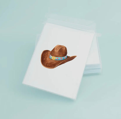 Blue Cowboy Hat Greeting Card