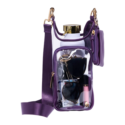 CLEAR HYDROBAG WATER BOTTLE - PURPLE STADIUM BAG