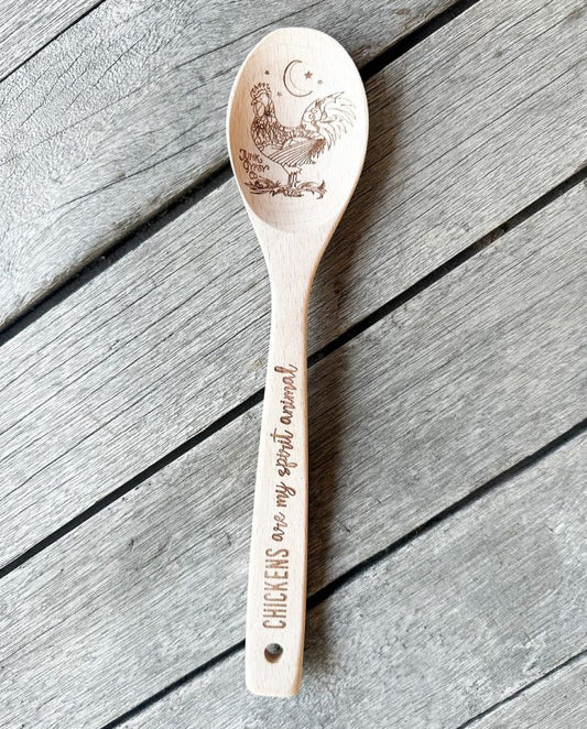 Chickens are My Spirit Animal Wooden Spoon