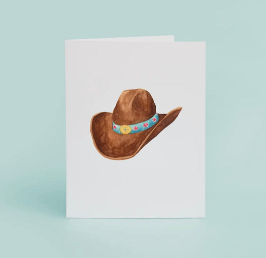 Blue Cowboy Hat Greeting Card