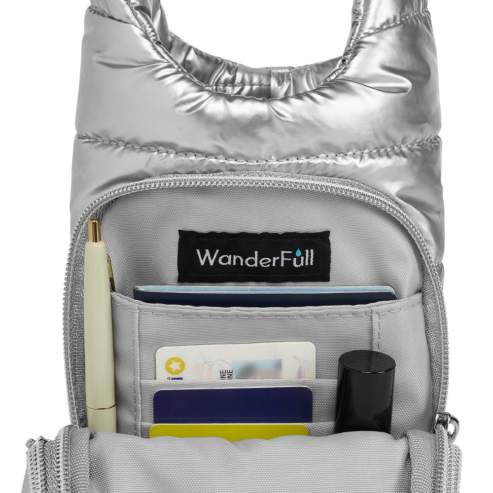 HYDROBAG WATER BOTTLE BAG - SHINY SILVER