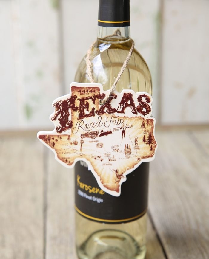 Texas Road Trip Wine Tag