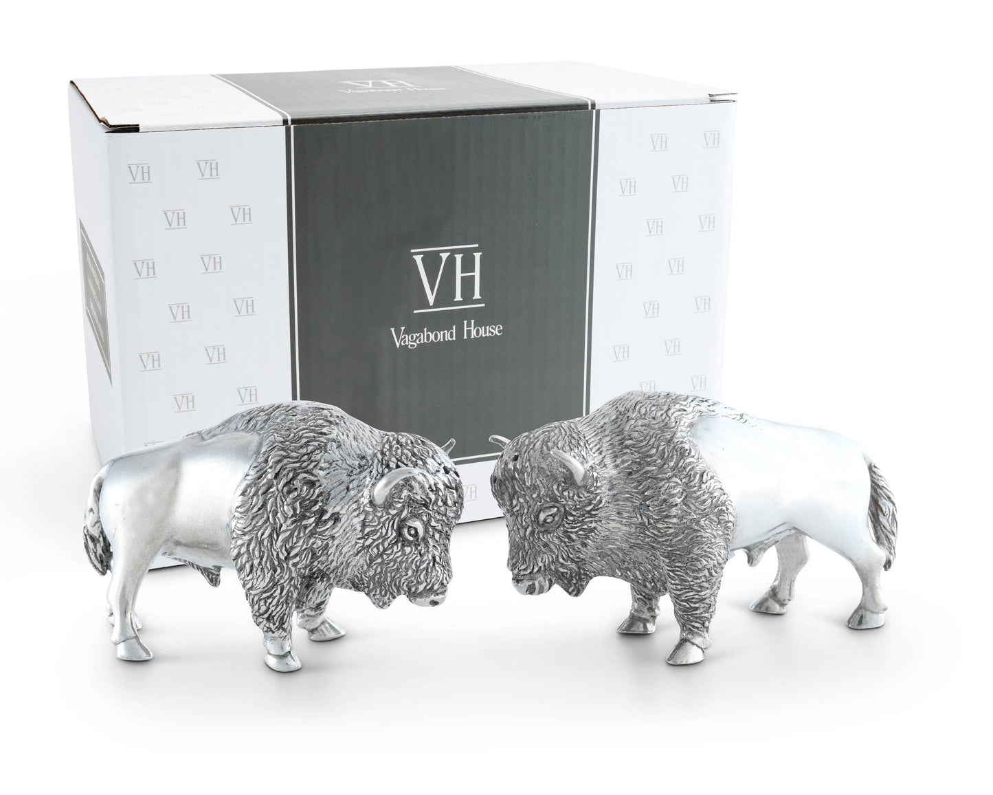 Pewter Bison Salt & Pepper Set