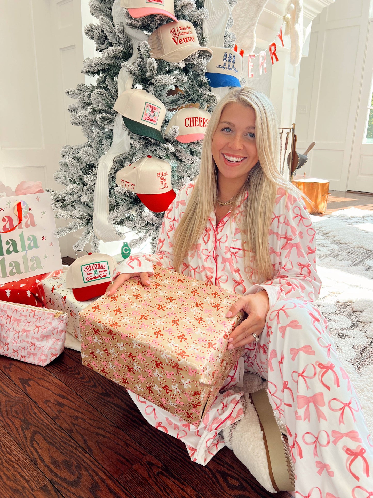 Bows Pajama Set: Large