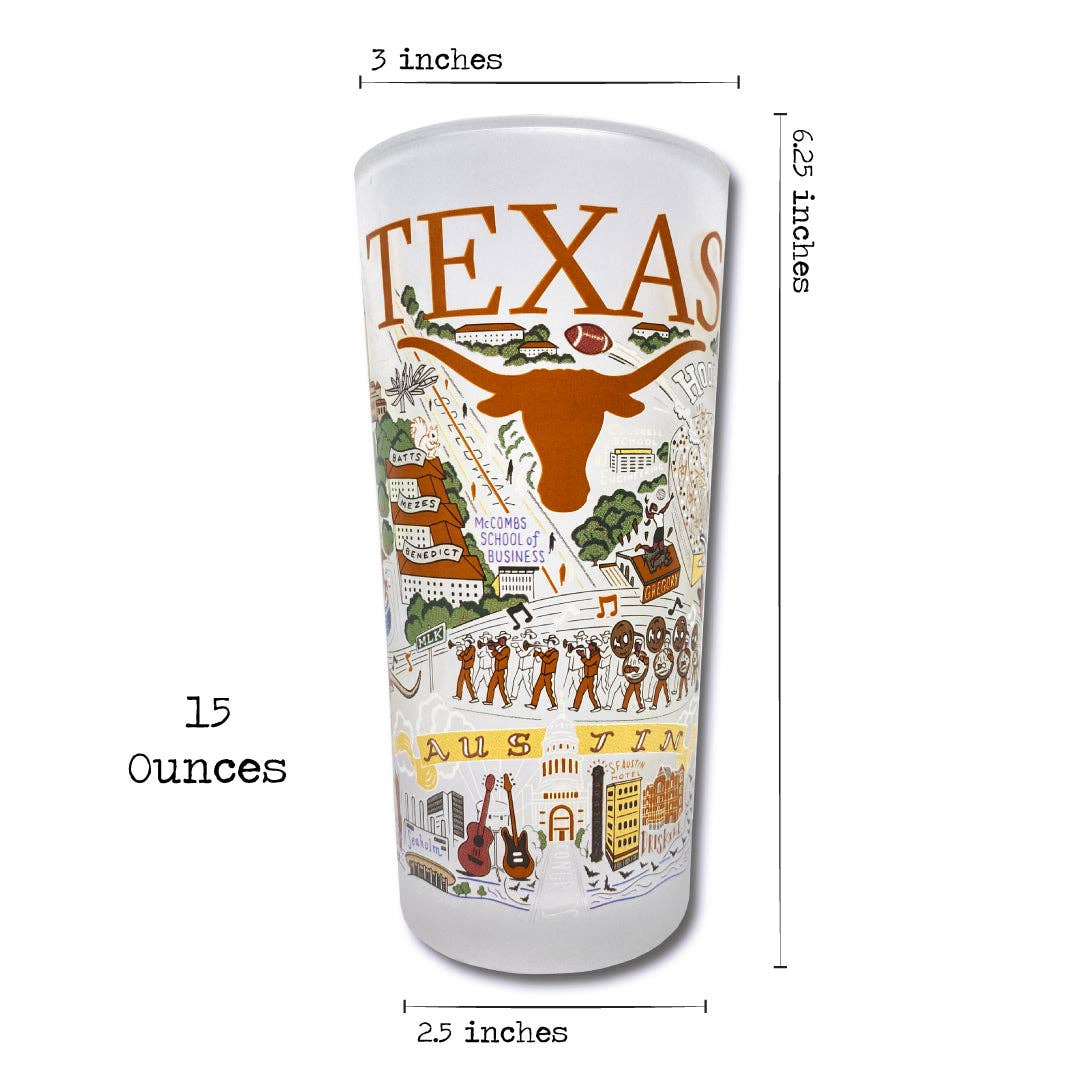 University of Texas Collegiate Drinking Glass