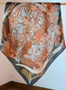 Cattle Drive Western Floral Cowboy Silk Wild Rag Scarf