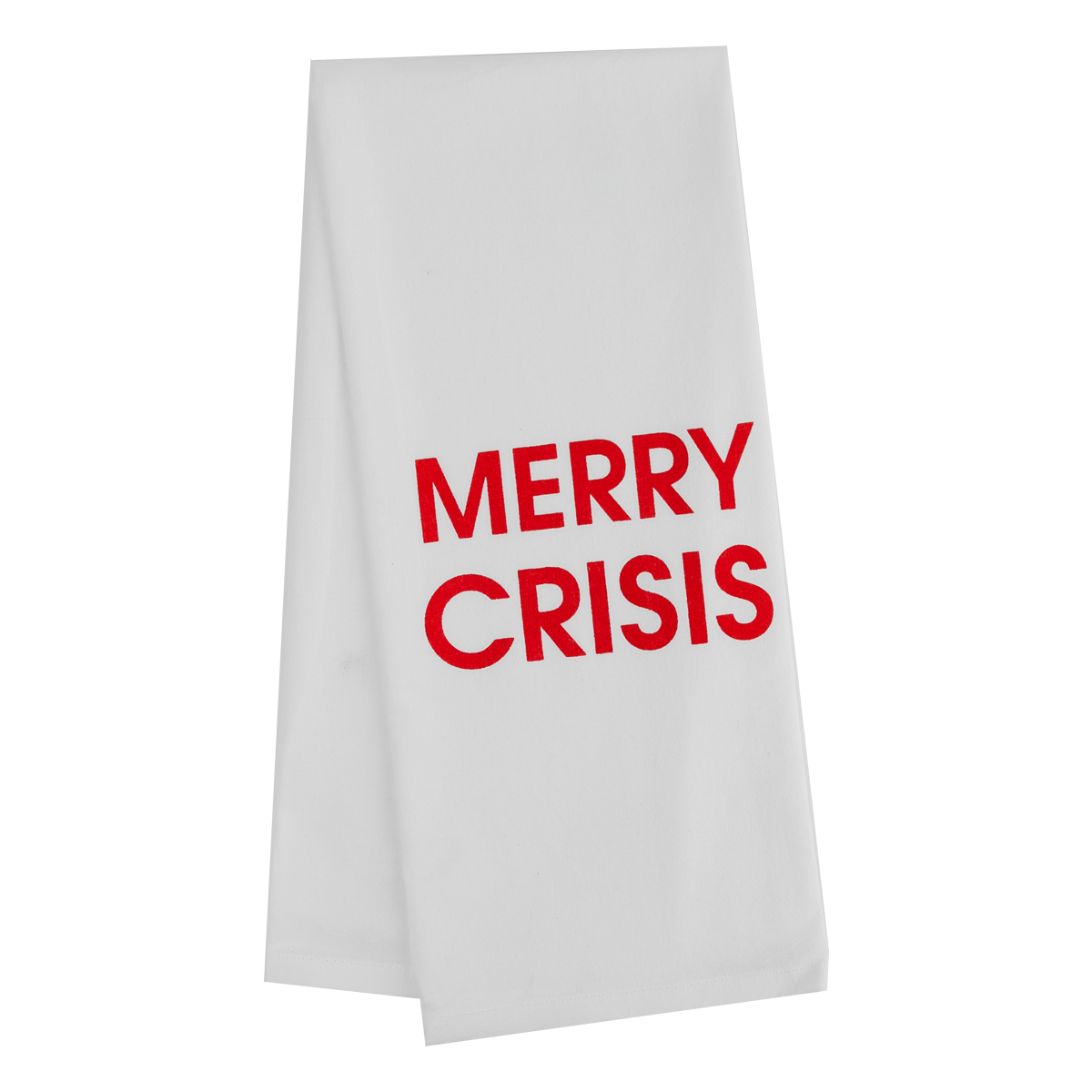 Merry Crisis - Christmas Tea Towel