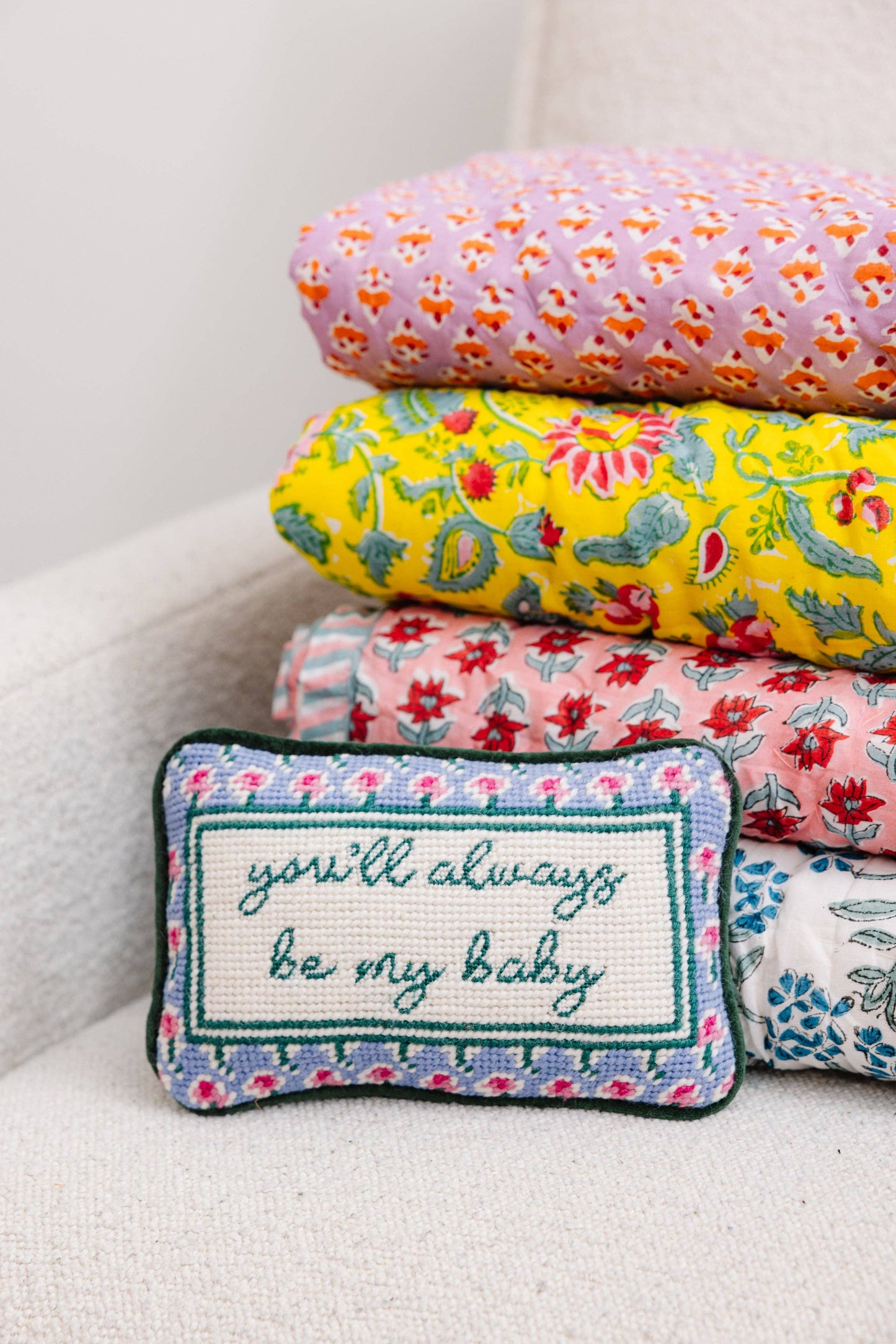 Be My Baby Mini Needlepoint Pillow