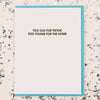 Too Old For Tiktok Letterpress Greeting Card Birthday